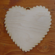  Fa fodros szív 19,5cm x 19,5cm dekorációs kellék