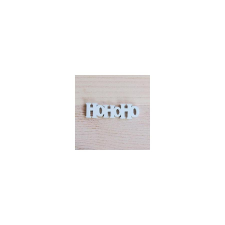 Fa 'Hohoho' felirat, fehér mini. Mérete: 1,2x4,5 cm dekorációs kellék