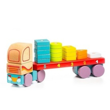  Fa kamion fakockákkal - 32 cm (44745) autópálya és játékautó