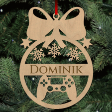  Fa karácsonyfadísz - Egyedi neves - Gamer karácsonyfadísz