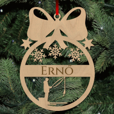  Fa karácsonyfadísz - Egyedi neves - Horgász karácsonyfadísz