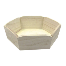 Fa kínáló, hatszög 21*24*6,5cm 6360 konyhai eszköz