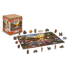 fa kirakó kerekek amszterdamban 2 az 1-ben, 150 darabos puzzle, kirakós