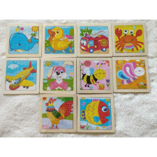 Fa kirakós oktató puzzle gyerekeknek 10db "3" puzzle, kirakós