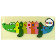  Fa krokodil szám puzzle készlet puzzle, kirakós