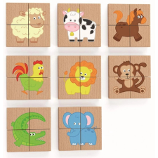  Fa mágneses puzzle állatos képekkel puzzle, kirakós