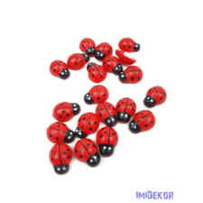  Fa öntapadós katica 13mm 20db/csomag dekorációs kellék