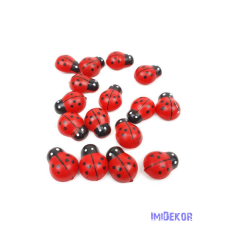  Fa öntapadós katica 15mm 16db/csomag dekorációs kellék