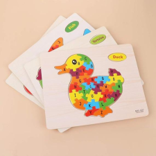  Fa puzzle - kacsa betűkkel és számokkal puzzle, kirakós