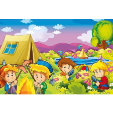 Fa puzzle kíváncsi táborozók 25 darabos puzzle, kirakós