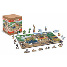 Fa puzzle viktoriánus utca 2 az 1-ben, 200 darab EKO puzzle, kirakós
