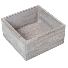  Fa szögletes doboz mosott szürke M8x16x16cm dekorációs kellék