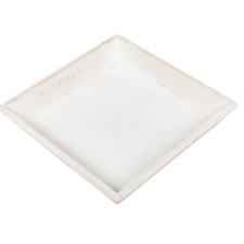  Fa tálca fehér 20x20x3cm dekorációs kellék