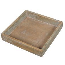  Fa tálca mosott natúr 20x20cm dekorációs kellék