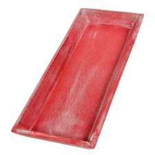  Fa tálca piros 39x15cm dekorálható tárgy