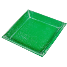  Fa tálca zöld 20x20x3cm dekorálható tárgy