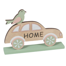  Fa talpas kisautó madárral M10x15cm dekorációs kellék