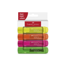 Faber-Castell : 1546 Neon fluorescent 4 db-os szövegkiemelő filctoll szett filctoll, marker