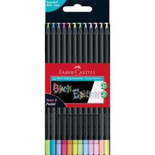  Faber-Castell Black Edition 12 db-os klt fekete test pasztell+neon színes ceruza készlet színes ceruza