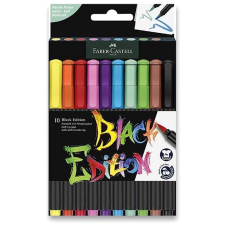 Faber-Castell Black Edition Brush, 10 szín filctoll, marker