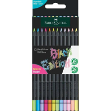 Faber-Castell : Black Edition színes ceruza szett, pasztell-neon - 12 db-os színes ceruza