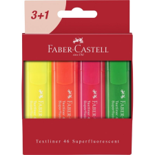 Faber-Castell Faber Castell Textmarker TL 46 SF 4er Kartonetui (254604) filctoll, marker