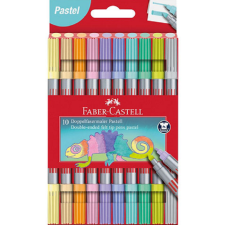 Faber-Castell : Filctoll készlet 10db-os kétvégű pasztell színekben filctoll, marker
