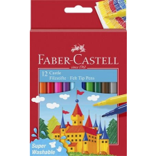 Faber-Castell Filctoll készlet, FABER-CASTELL, 12 különböző szín&quot;Castle&quot; filctoll, marker