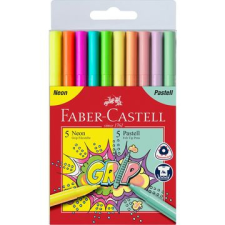Faber-Castell : grip filctoll szett - 10 db-os, neon és pasztell filctoll, marker