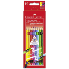 Faber-Castell Háromszögletű Színes ceruza szett radírral (10 db) színes ceruza