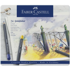 Faber-Castell művészceruza 24db-os AG-ceruza Goldfaber fém dobozban 114724 színes ceruza
