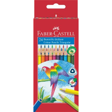 Faber-Castell "Papagáj" Háromszögletű Színes ceruza készlet - 24 különböző szín színes ceruza