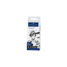 Faber-Castell Pitt Artist Pen Manga Mangaka filctoll, 6 db szett (167124) filctoll, marker