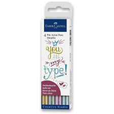 Faber-Castell Pitt Artist Pen Metallic marker, 4 szín (4005401673040) filctoll, marker