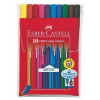 Faber-Castell Rostirón készlet, háromszögletű, FABER-CASTELL "Grip", 10 különböző szín