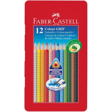 Faber-Castell Színes ceruza faber-castell grip háromszögletű fémdobozos 12 db/készlet 112413 színes ceruza