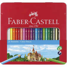 Faber-Castell Színes ceruza FABER-CASTELL hatszögletű fémdobozos 24 db/készlet színes ceruza