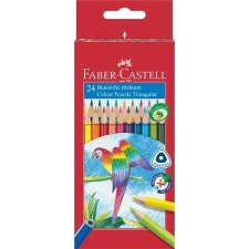 Faber-Castell Színes ceruza készlet, háromszögletû, FABER-CASTELL "Papagáj", 24 különbözõ szín színes ceruza