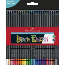 Faber-Castell Színes ceruza készlet, háromszögletű, FABER-CASTELL  Black Edition ,  24 különböző szín színes ceruza