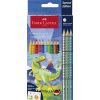 Faber-Castell Színes ceruza készlet, háromszögletű, FABER-CASTELL Grip Dinoszaurusz 10+3 különböző szín (TFC201545)