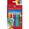 Faber-Castell Színes ceruza készlet, háromszögletű, FABER-CASTELL "Jumbo Grip", 12 különböző szín