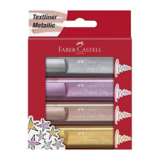 Faber-Castell Szövegkiemelő FABER-CASTELL készlet 4db-os 1546 metál filctoll, marker