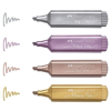 Faber-Castell Szövegkiemelő készlet, 1-5 mm, FABER-CASTELL "1546", 4 különböző metál szín