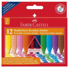Faber castell Zsírkréta Faber-Castell Grip Jumbo radírozható 12-es készlet iskolai kiegészítő