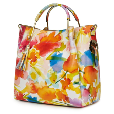  Fabiana FF3, virágos női természetes bőr táska kézitáska és bőrönd