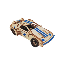 Fából készült 3D puzzle versenyautó puzzle, kirakós