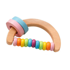  Fából készült babajáték,csörgő - félkör alakú egyéb bébijáték