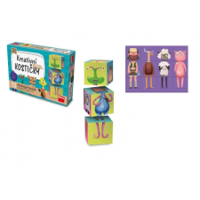 Fából készült szörnyecskés kockák 12 db puzzle, kirakós