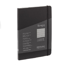 FABRIANO Ecoqua Plus 80 lapos A5 vonalas notesz - Fekete (19621008) füzet