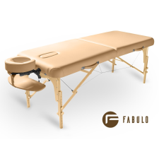  FABULO Guru Set összecsukható és hordozható favázas masszázságy Szín: bézs szépségápolási bútor